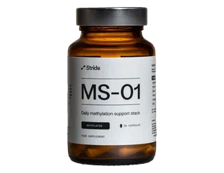 A bottle of MS-01 daily methylation support stack